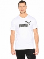 футболка мужская puma ess no.1 tee 83824102 белая