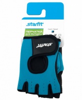 перчатки для фитнеса star fit su-107 синий-черный