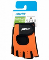 перчатки для фитнеса star fit su-107 оранжевый-черный