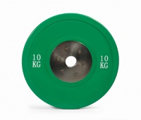 профессиональный соревновательный диск для штанги 10 кг (зеленый)