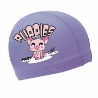 шапочка для плавания детская piggy лайкра-латекс пурпурный aqquatix cll 0009pu