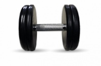 гантель классик с вращающейся ручкой хром 23 кг mb barbell mb-fdbem-b23