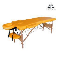 массажный стол dfc nirvana, optima, дерев. ножки, цвет горчичный (mustard)