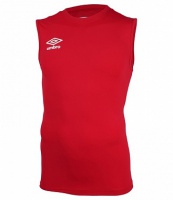 майка тренировочная umbro fw sleeveless crew baselayer мужская (7ra) красная