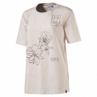 футболка женская puma graphic tee pearl 57565636 бежевая