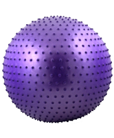 мяч гимнастический массажный gb-301 55 см, антивзрыв, фиолетовый