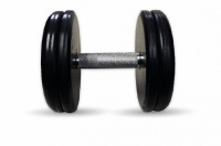 гантель классик с вращающейся ручкой хром 18 кг mb barbell mb-fdbem-b18