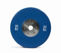 профессиональный соревновательный диск для штанги 20 кг (синий)