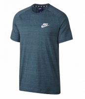 футболка мужская nike sportswear advance 15 top knit ss 885927-407 серо-синий