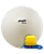 мяч гимнастический gb-102 с насосом 55 см, антивзрыв, белый